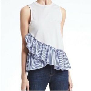 Banana Republic Striped Peplum top